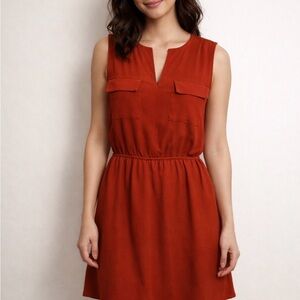 Monteau Sleeveless Terracotta Mini Dress